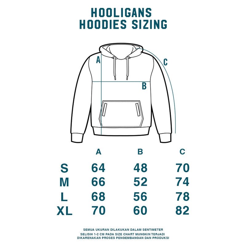 HOOLIGANS Hoodie Bold Italic Layer Misty