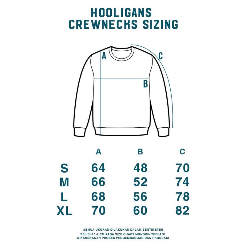 HOOLIGANS Sweater Crewneck Raw Brand - Navy