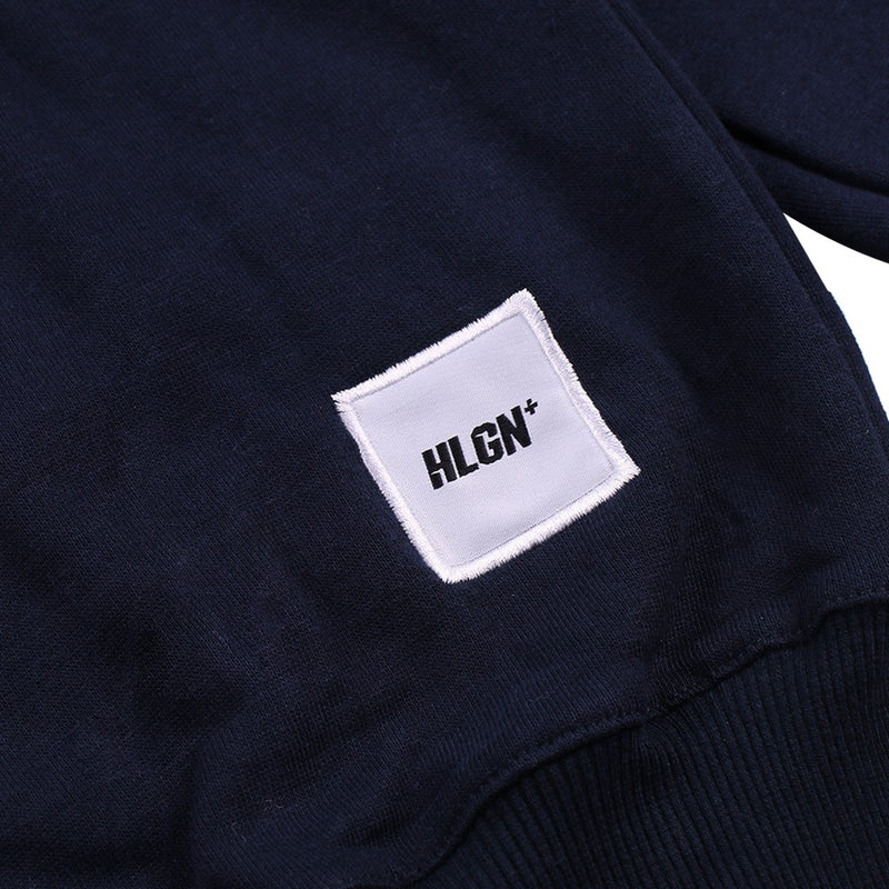 HOOLIGANS Sweater Crewneck Raw Brand - Navy