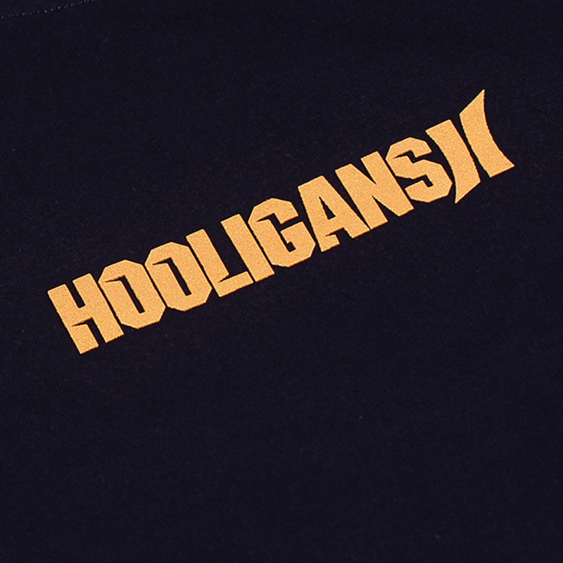 HOOLIGANS Sweater Crewneck Raw Brand - Navy