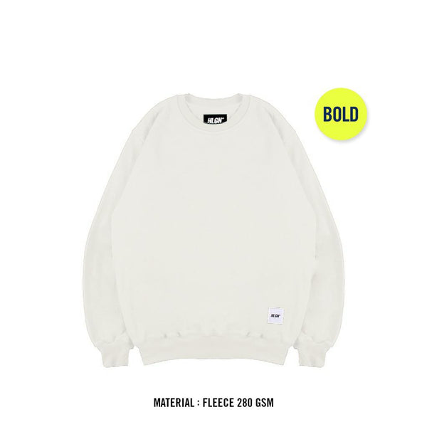 HOOLIGANS Sweater Crewneck Bold Netral - Light Gray