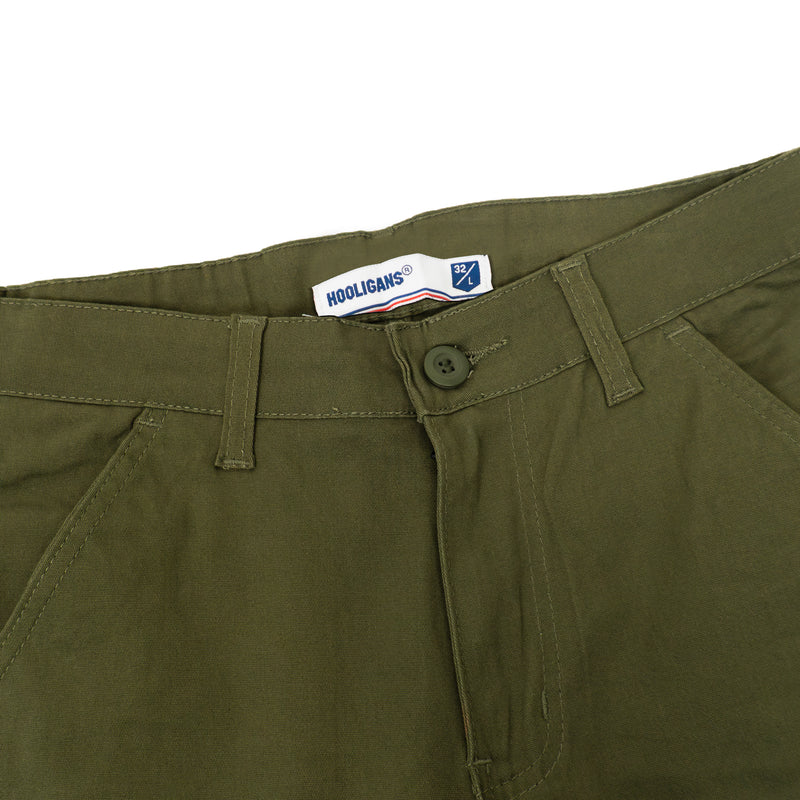 HOOLIGANS Long Chino Fabio - Army Green