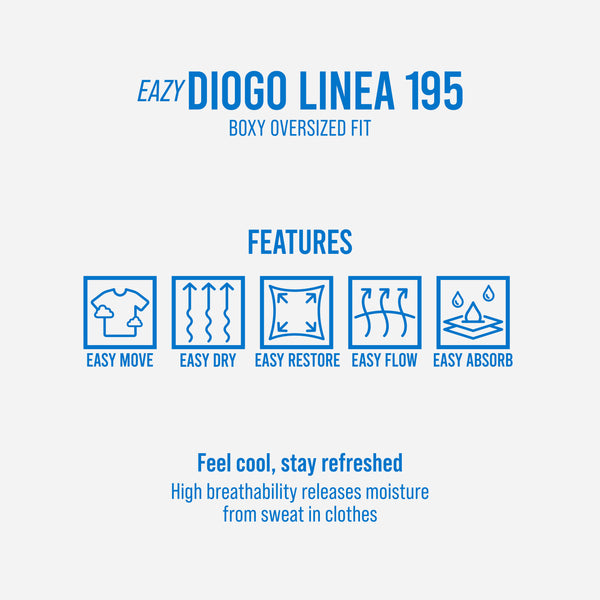 HOOLIGANS T-Shirt Oversized Boxy Linea EAZY 195 - Jet Black