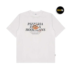 HOOLIGANS T-shirt Bold16 Pizzeria Oversize White