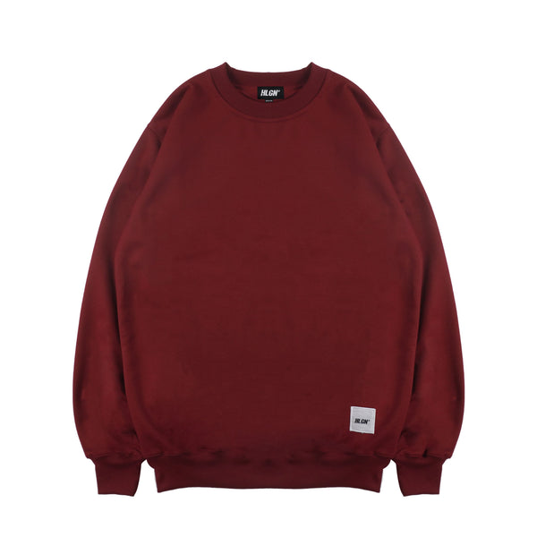 Hooligans Sweater Crewneck Netral Maroon