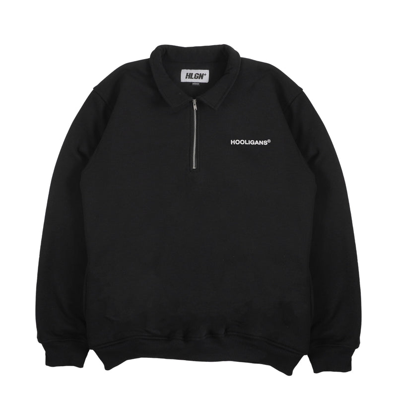 Hooligans Sweater Crewneck Bold Nakata Black