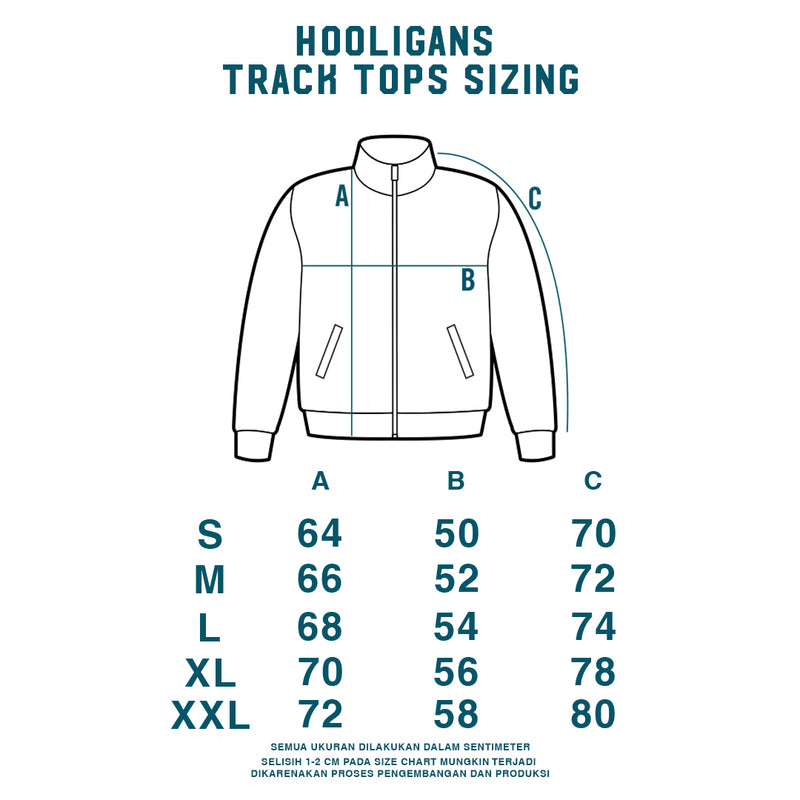 Hooligans Jacket Tracktop Marcos Teal White
