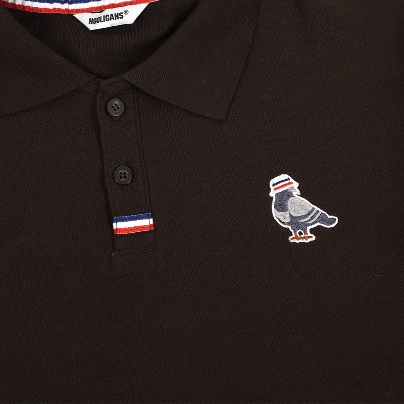 HOOLIGANS Polo Shirt Pigeon Coffee Brown