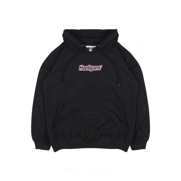 HOOLIGANS Hoodie Bold Italic Layer Black