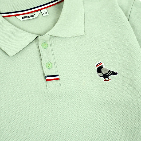 HOOLIGANS Polo Shirt Pigeon Sage Green