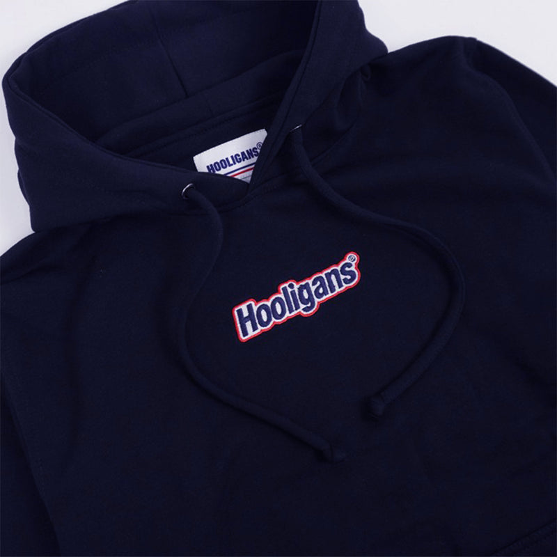 HOOLIGANS Hoodie Bold Italic Layer Navy