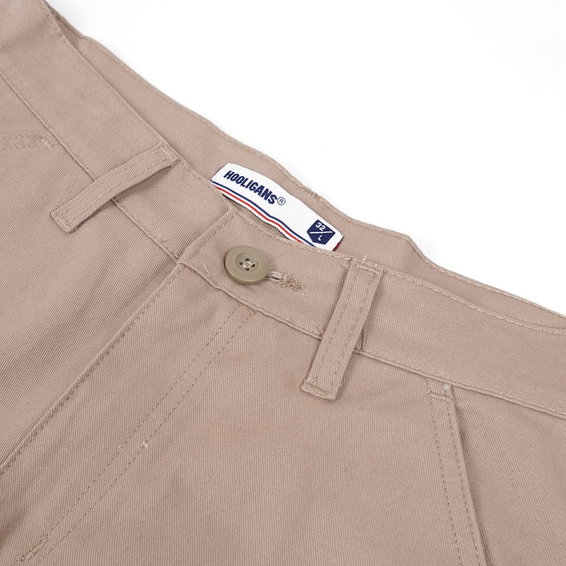 HOOLIGANS Long Cargo Carlos Khaki - Loose Fit