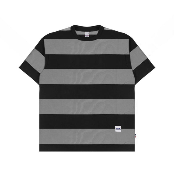 Hooligans T-Shirt Stripe Strepen Black Gray