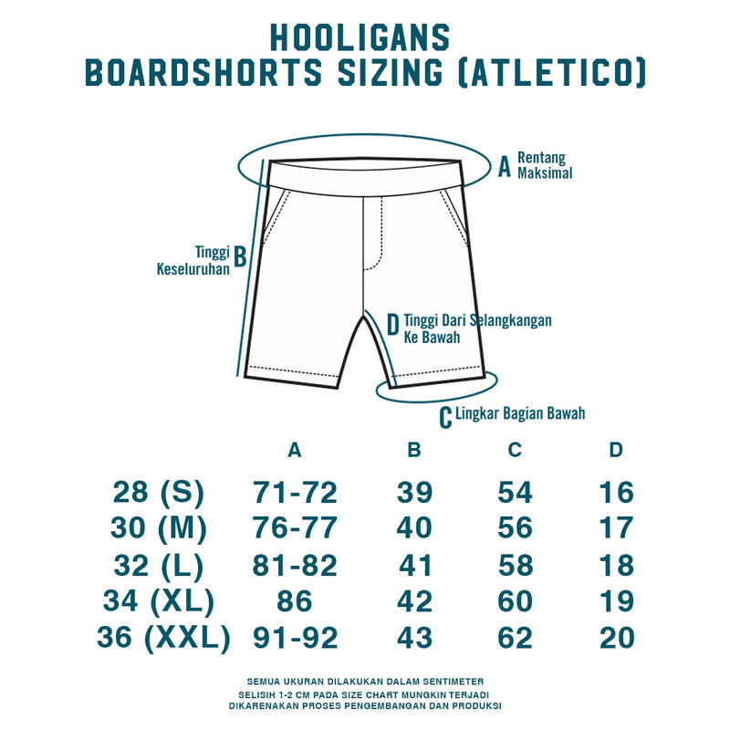 Hooligans Boardshort Atletico Tape Line Black