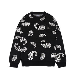 Hooligans Knit Sweater Carles Paisley Black