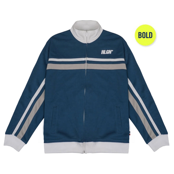 Hooligans Jacket Tracktop Bold Woodgate Teal G/W