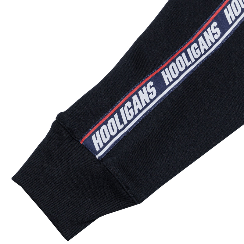 HOOLIGANS Sweater Crewneck Bold Linea Tape Brand Black