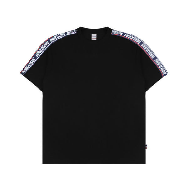HOOLIGANS T-Shirt Tape Brand Black