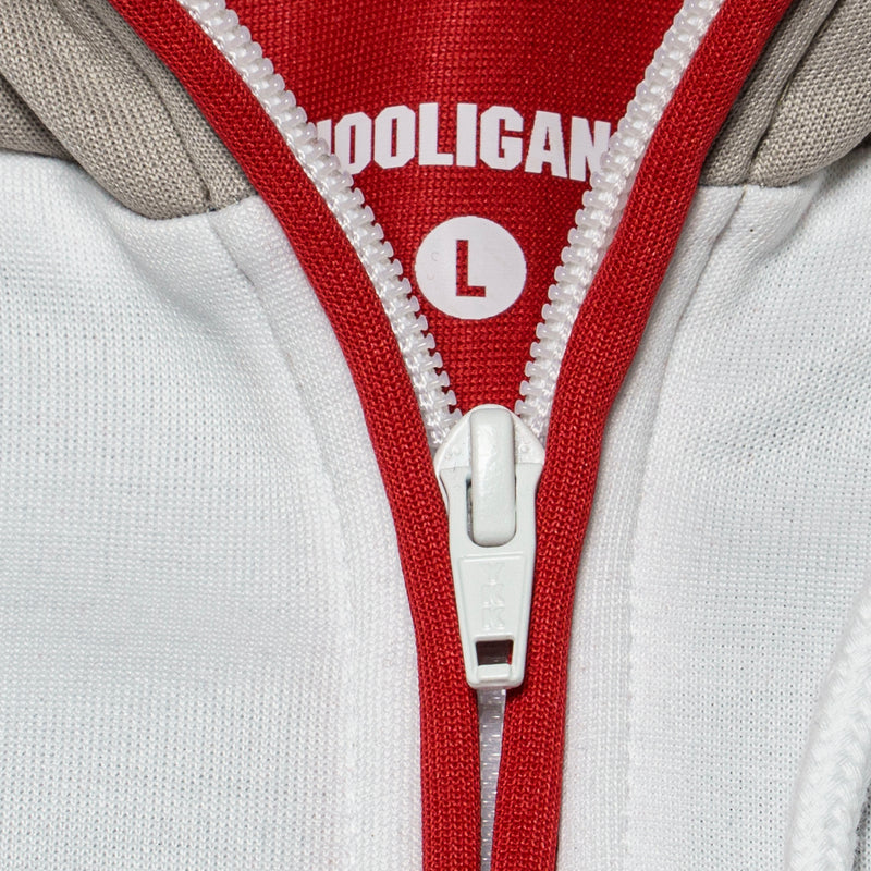 Hooligans Jacket Tracktop Bold Barkley White Red N/G