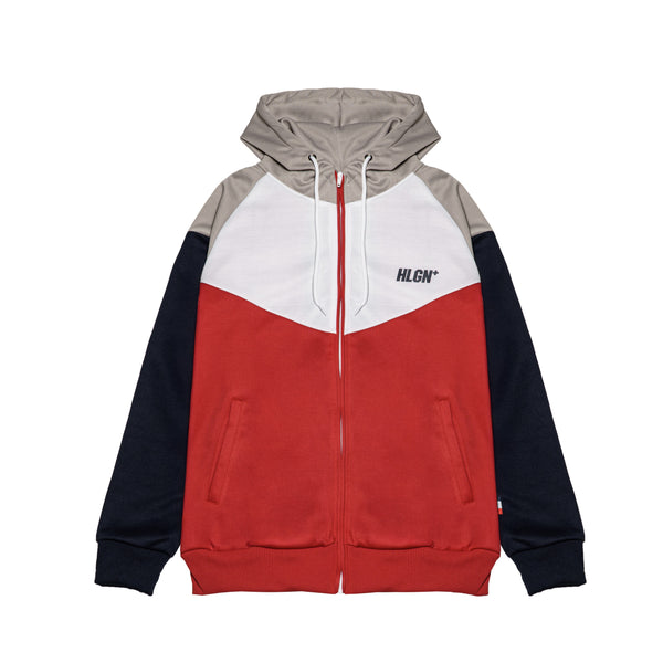 Hooligans Jacket Tracktop Bold Barkley White Red N/G