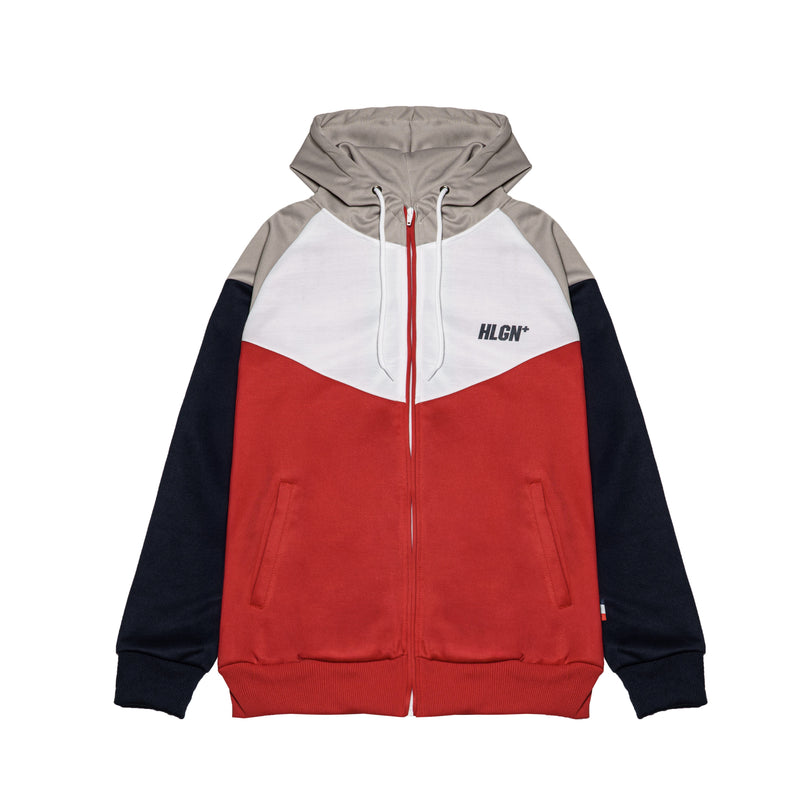 Hooligans Jacket Tracktop Bold Barkley White Red N/G