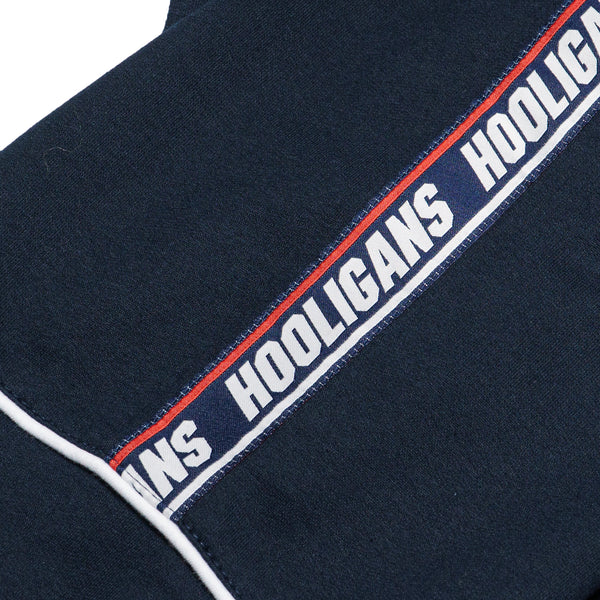 HOOLIGANS Sweater Crewneck Lyte Stegen Tape Brand Navy