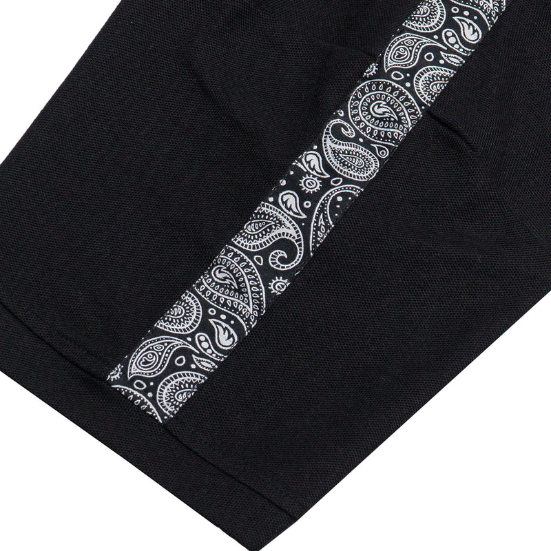 HOOLIGANS Polo Shirt Tape Paisley Black