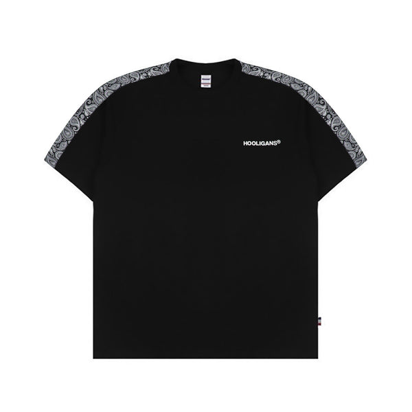HOOLIGANS T-Shirt Tape Paisley Black
