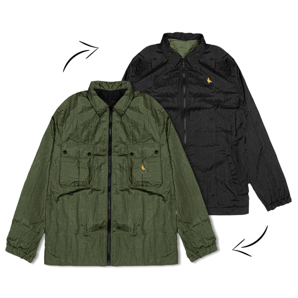 Hooligans Jacket Reversible Owen Army - Black
