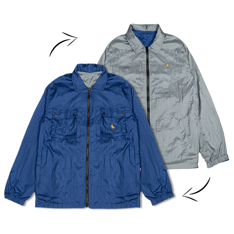Hooligans Jacket Reversible Owen Navy - Light Gray