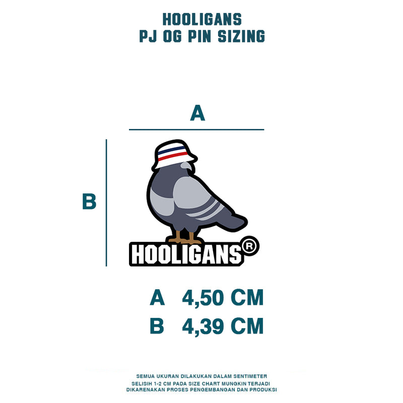 HOOLIGANS ENAMEL PIN PJ OG
