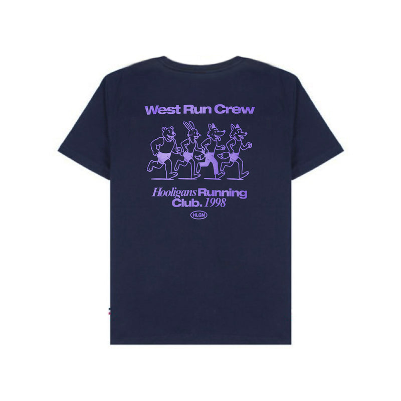HOOLIGANS T-Shirt West Run Navy