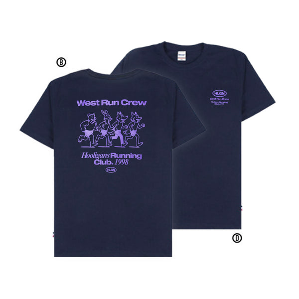 HOOLIGANS T-Shirt West Run Navy