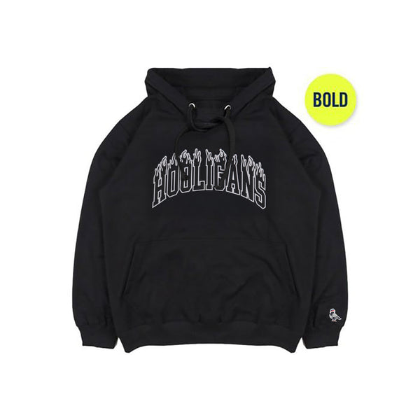 HOOLIGANS Hoodie Bold Flame - Black