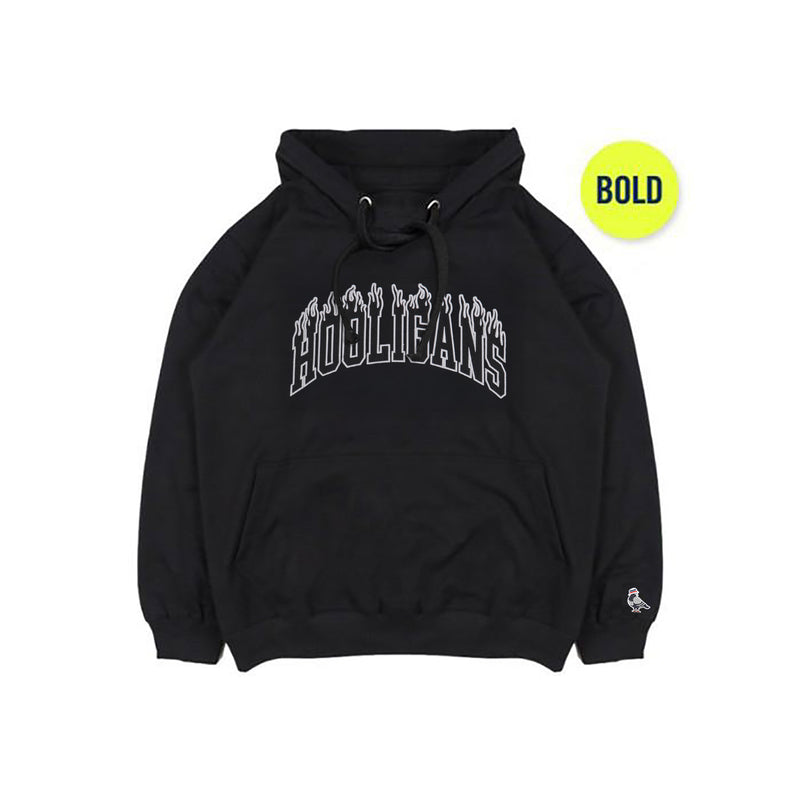 HOOLIGANS Hoodie Bold Flame - Black