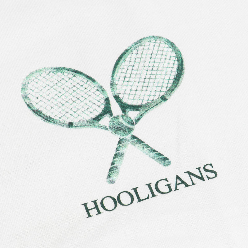 Hooligans T-Shirt Neon Rally Club White