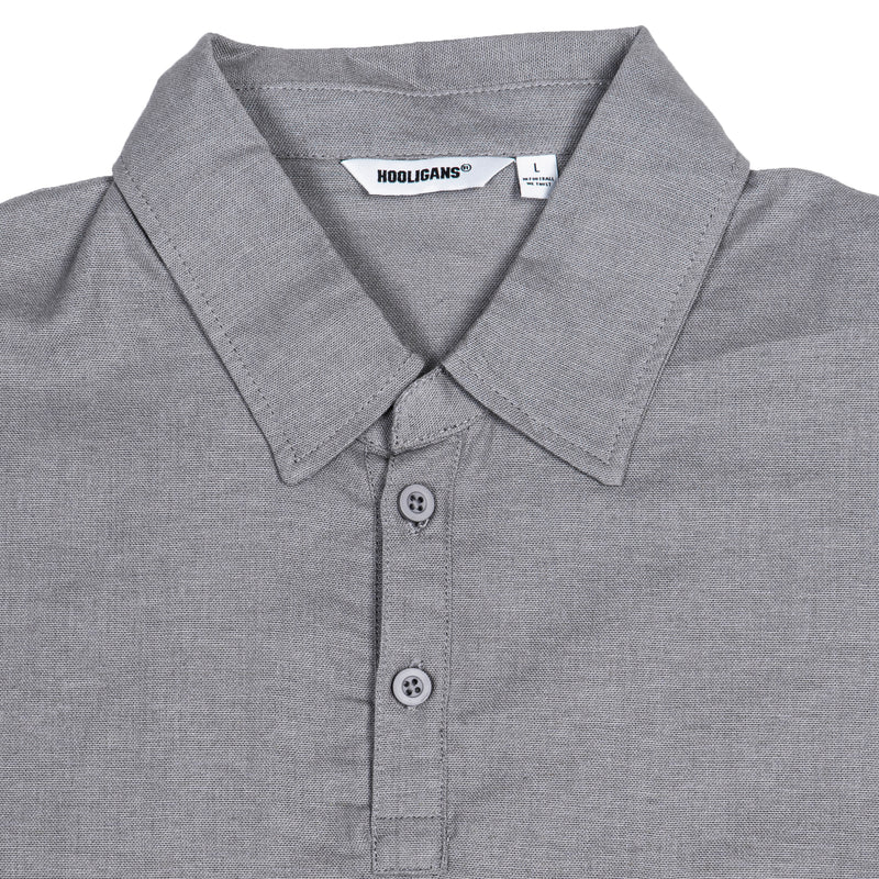 Hooligans Kemeja SS Boxy Oversized Figo - Stone Gray