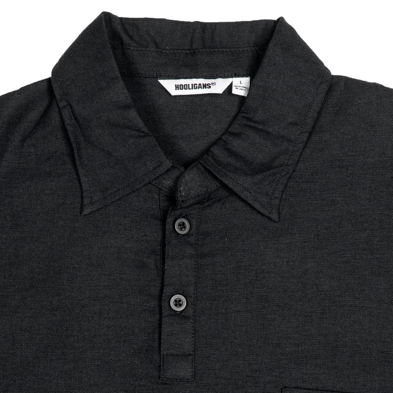 Hooligans Kemeja SS Boxy Oversized Figo - Black