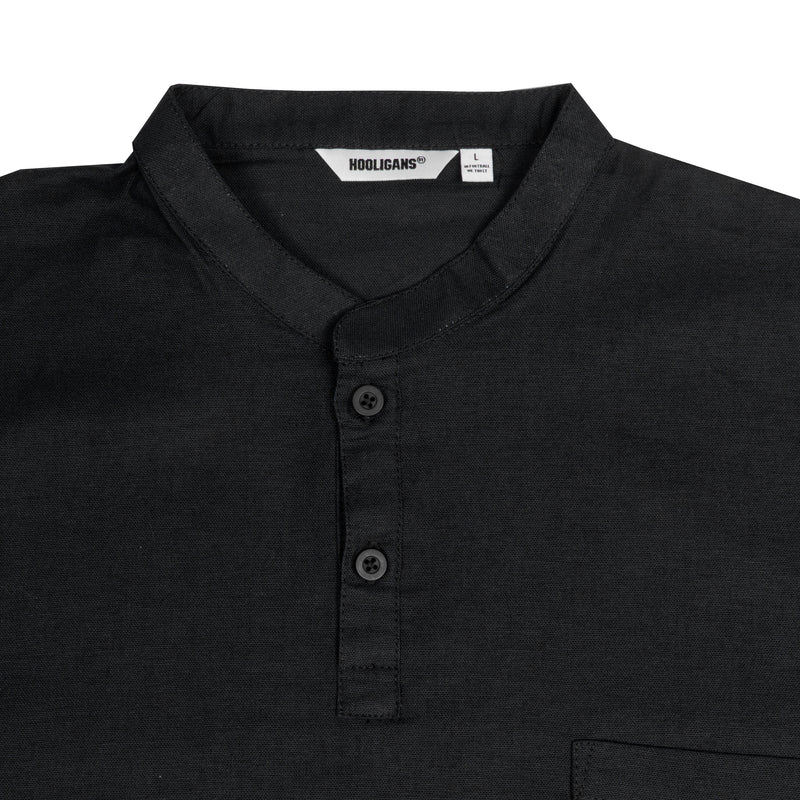 Hooligans Kemeja Koko SS Boxy Oversized Zizou - Black