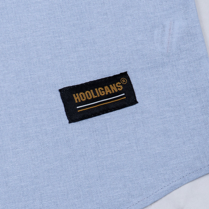 Hooligans Kemeja Koko SS Boxy Oversized Zizou - Light Blue