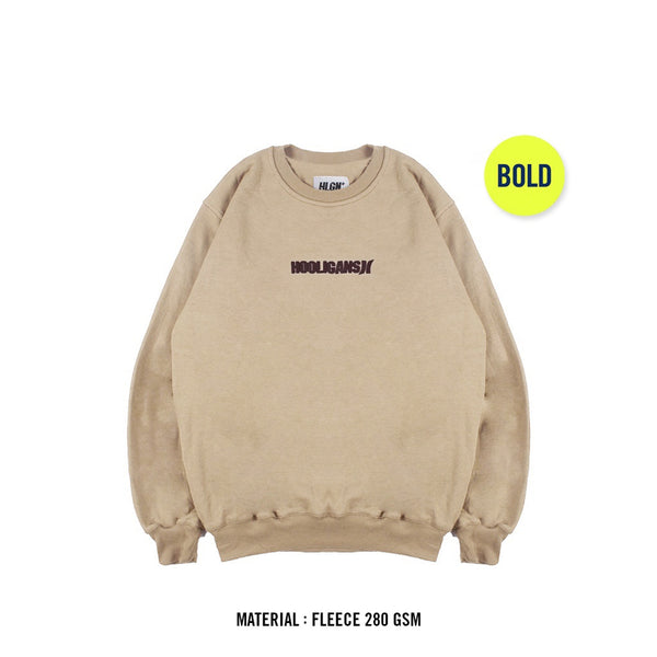 HOOLIGANS Sweater Crewneck Bold Speziale - Beige
