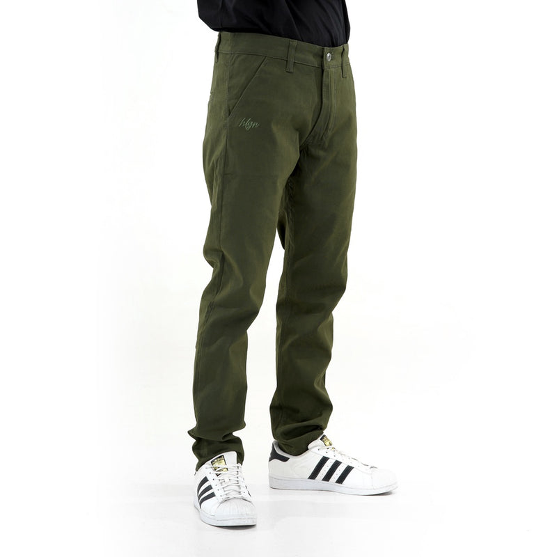HOOLIGANS Long Chino Fabio - Army Green