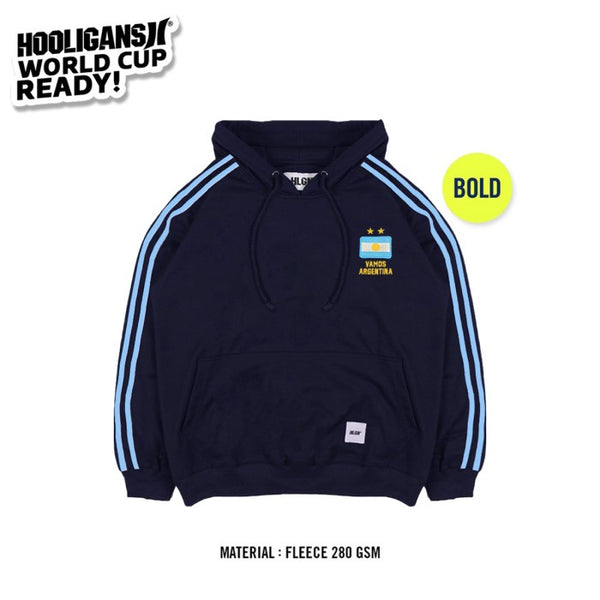 HOOLIGANS Hoodie Bold ARG Crest - Navy