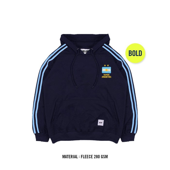 HOOLIGANS Hoodie Bold ARG Crest - Navy